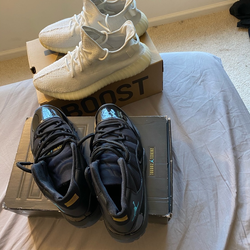 Yeezy White Cream 350’s & Jordan Gamma Blue 12’s - Picture 3 of 5